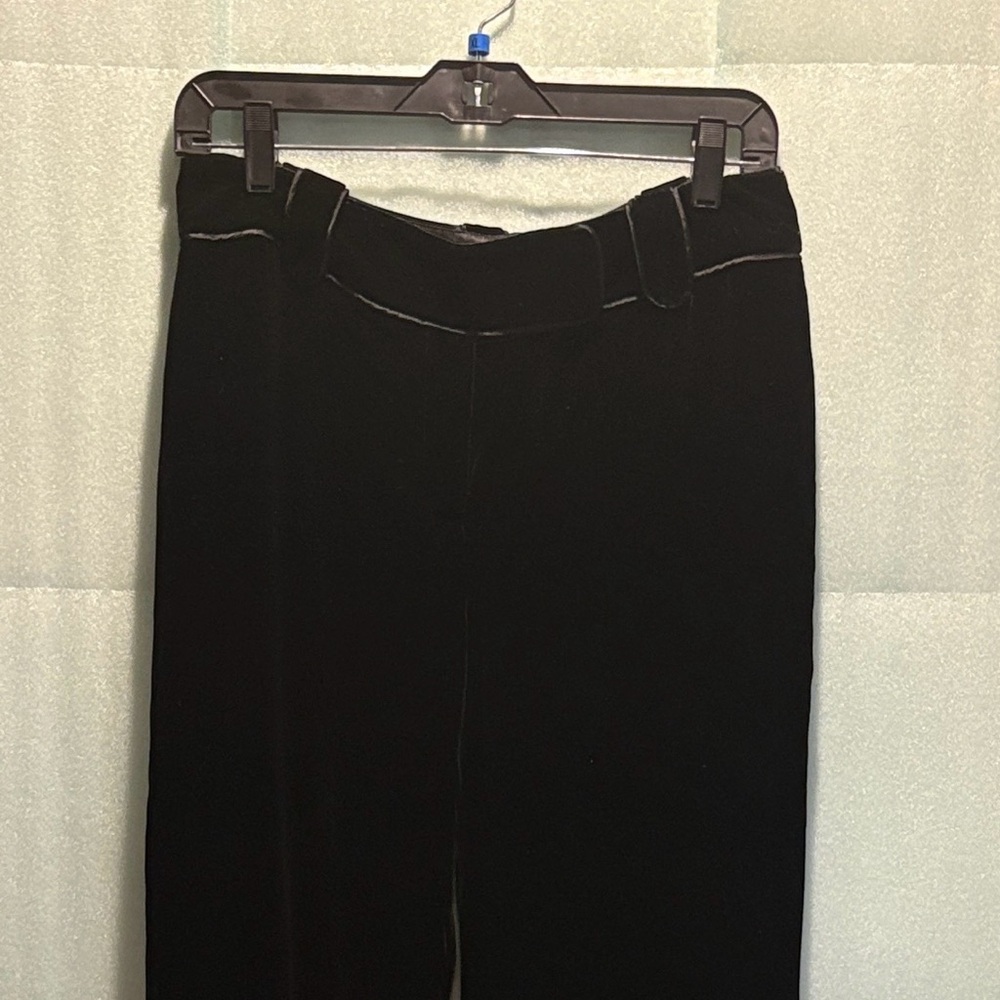 Ann Taylor Margo Black Velvet Pants Women’s Dress Pants Straight Leg Size 6 - Picture 2 of 9